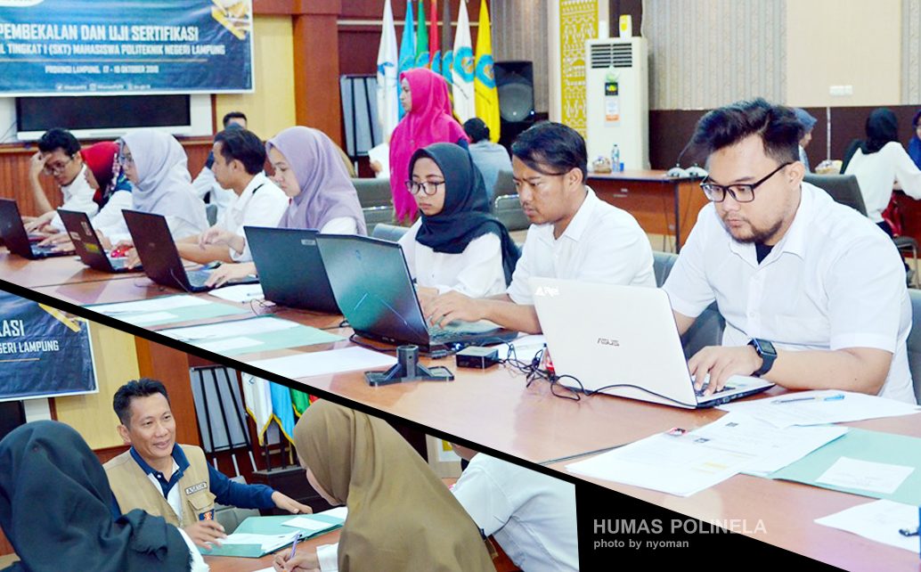 pembekalan dan uji sertifikasi tingkat 1 bidang konstruksi di politeknik negeri lampung