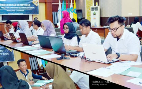 pembekalan dan uji sertifikasi tingkat 1 bidang konstruksi di politeknik negeri lampung