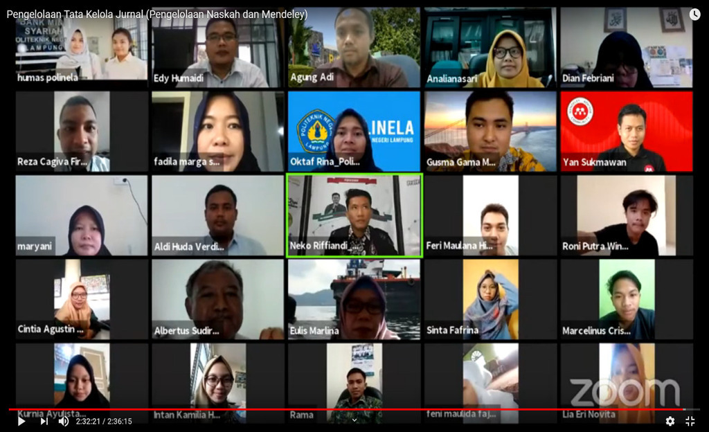 Webinar Pengelola Tata Kelola Jurnal (Pengelolaan Naskah dan Mendeley)