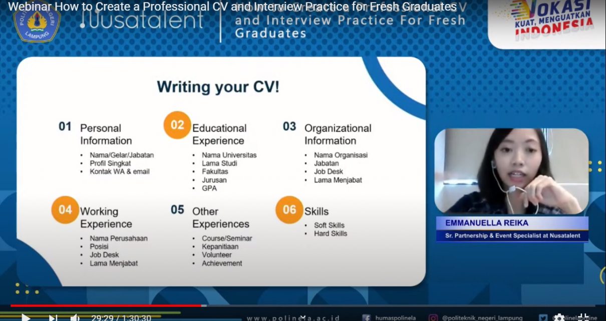 Webinar: How to Create a Professional CV and Interview Practice for Fresh Graduates