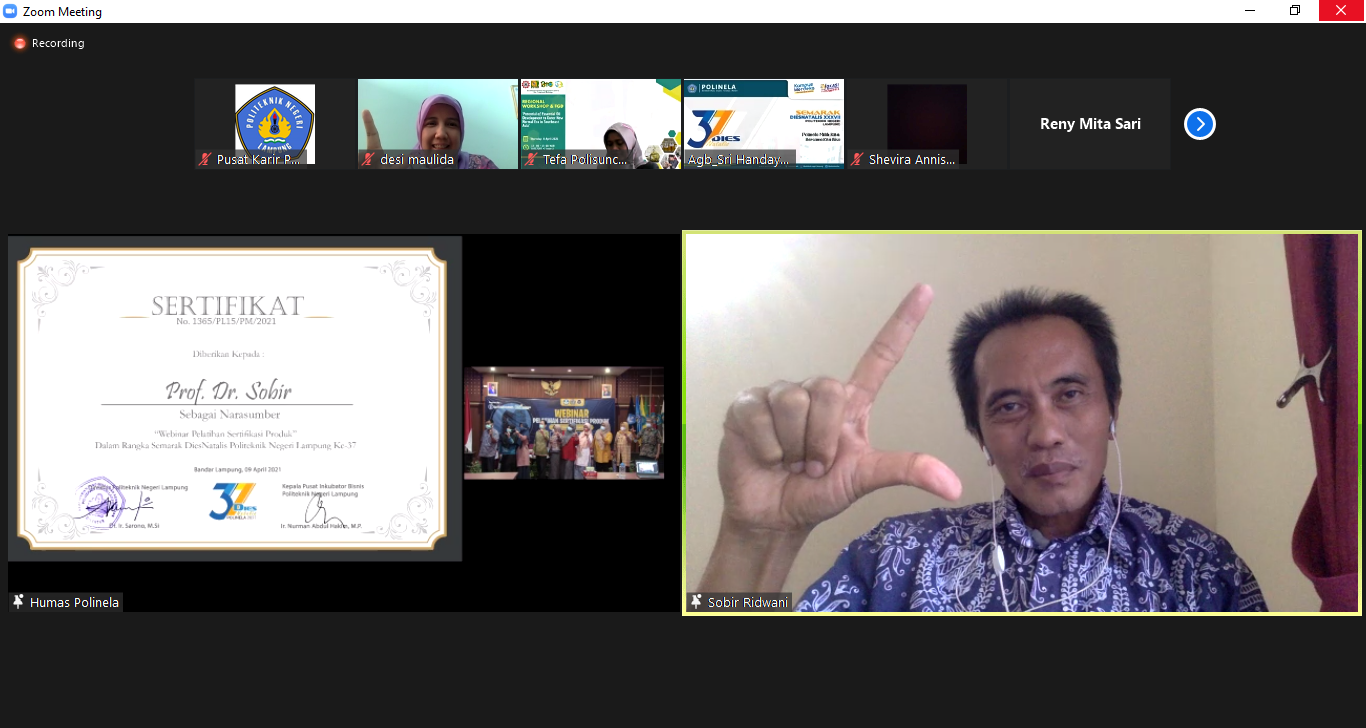 webinar pelatihan sertifikasi produk