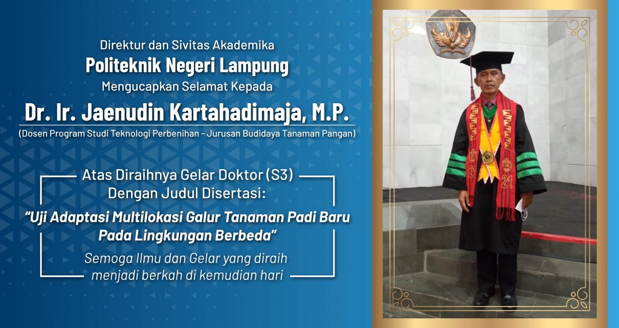 Pengukuhan Gelar Doktor Jaenudin Kartahadimaja Polinela