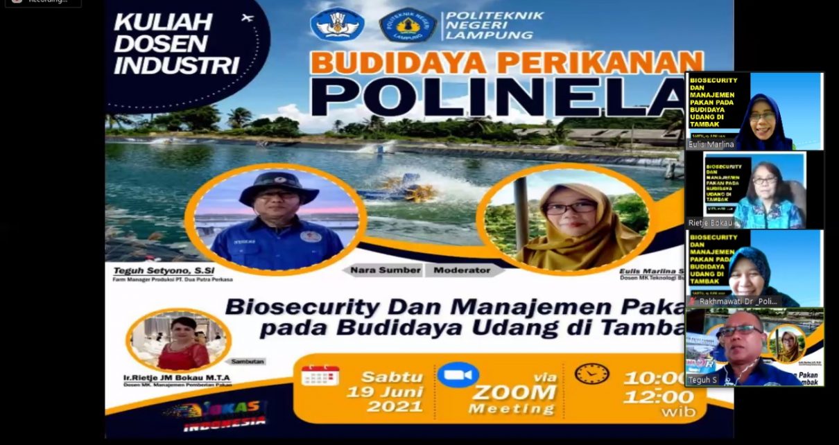 Polinela_Kuliah Dosen Industri Program Studi Budidaya Perikanan