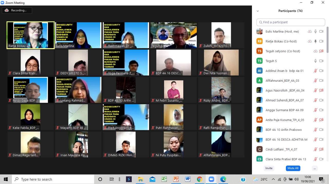 Polinela_Kuliah Dosen Industri Program Studi Budidaya Perikanan