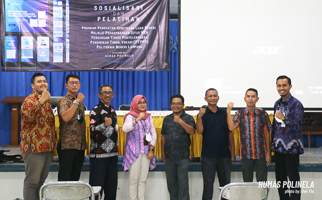 Dukung Program Direktorat Jenderal Pendidikan Vokasi Humas Polinela Melaksanakan Sosialisasi dan Pelatihan Teknis Sistem Informasi Kerjasama Kehumasan Polinela dan Mitra Studi