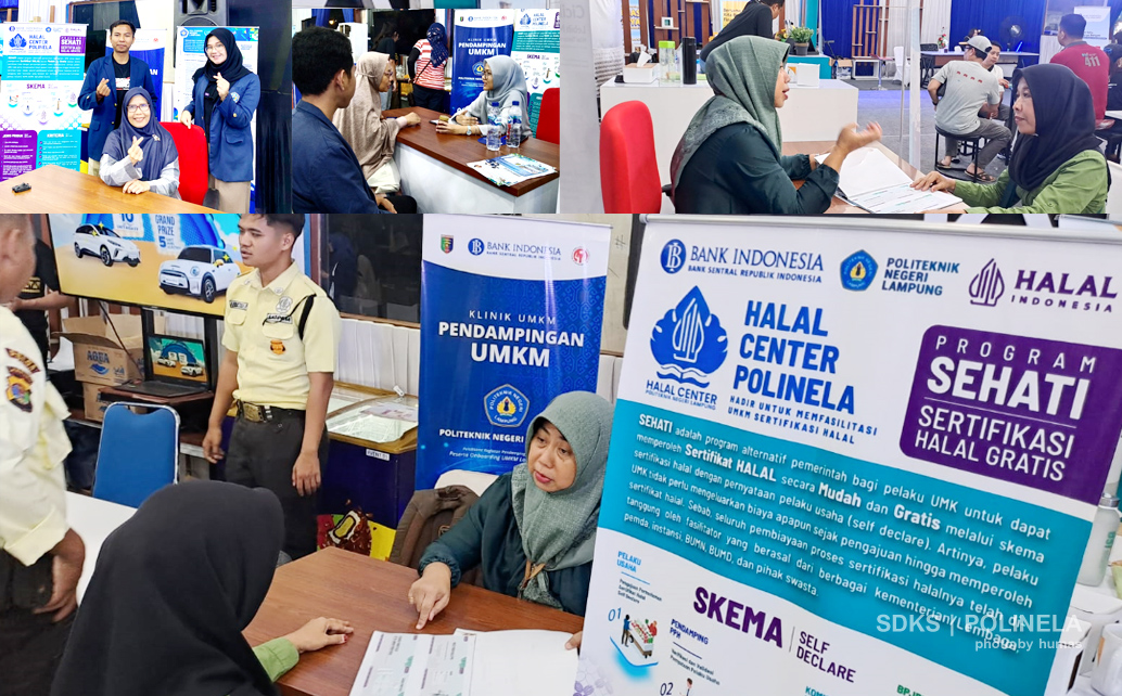 konsultasi digital marketing dan sertfikasi halal gratis Polinela pada pekan raya lampung 2023