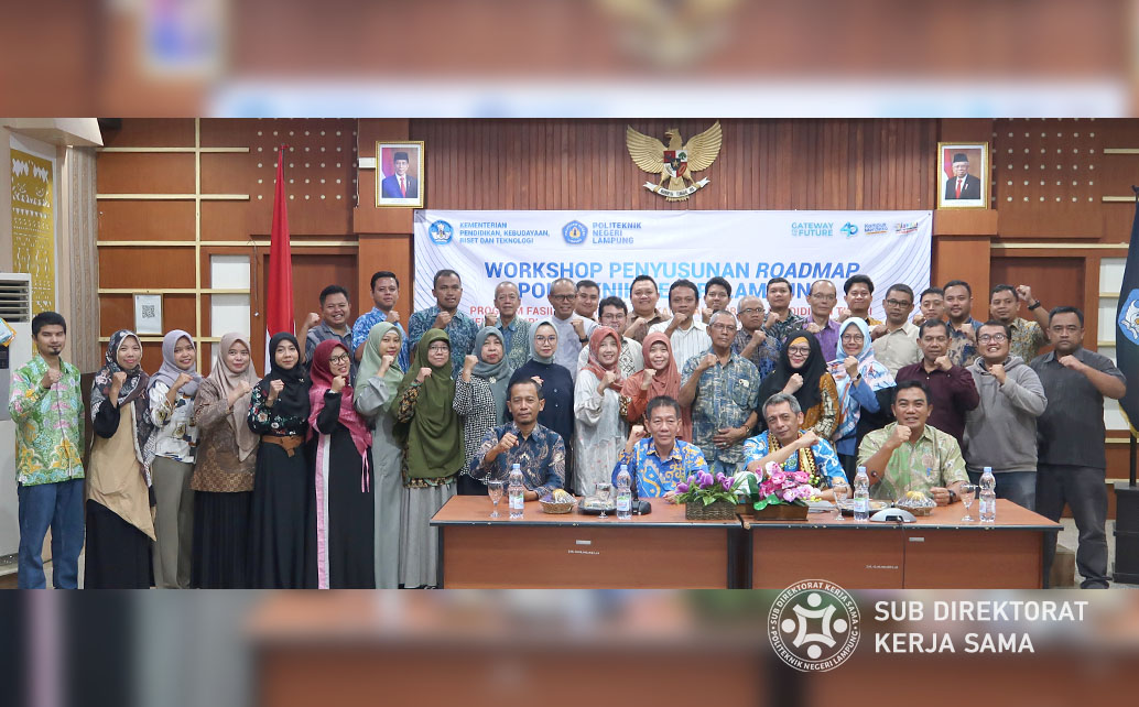 Foto bersama Acara Workshop Penyusunan Roadmap Politeknik Negeri Lampung