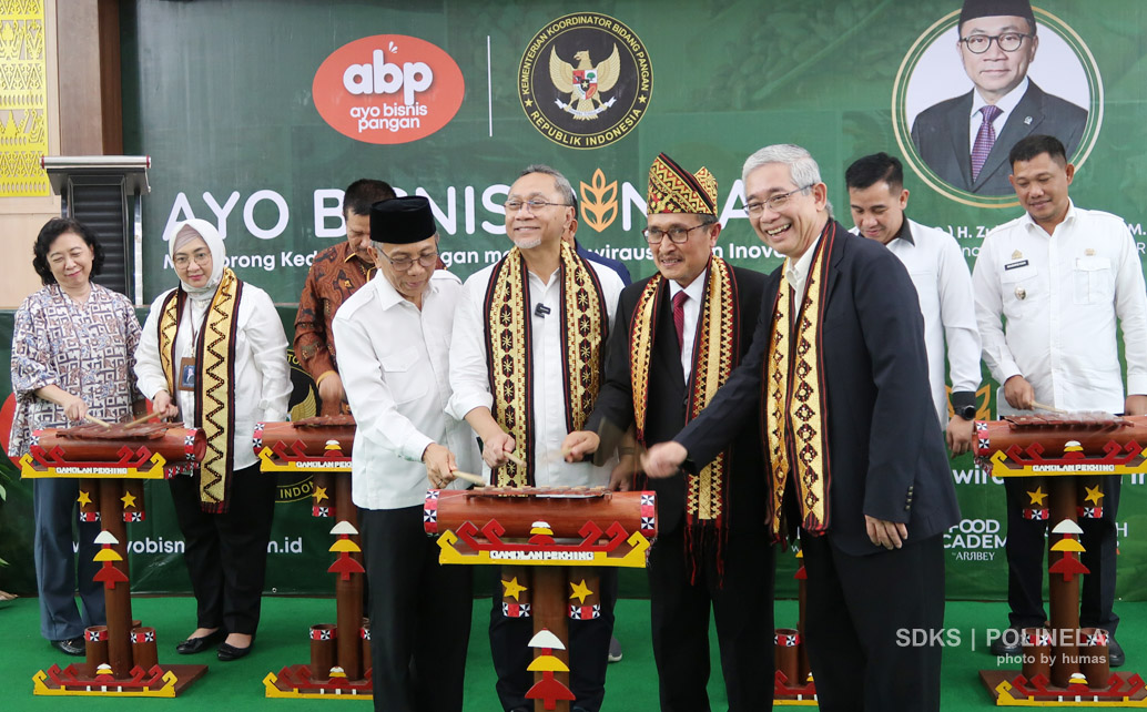 Peresmian Program Nasional Ayo Bisnis Pangan di Kampus Politeknik Negeri Lampung oleh Menko Pangan RI