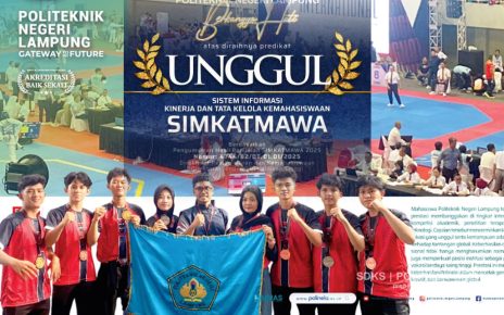 kemahasiswaan polinela raih predikat unggul dalam pengelolaan simkatmawa